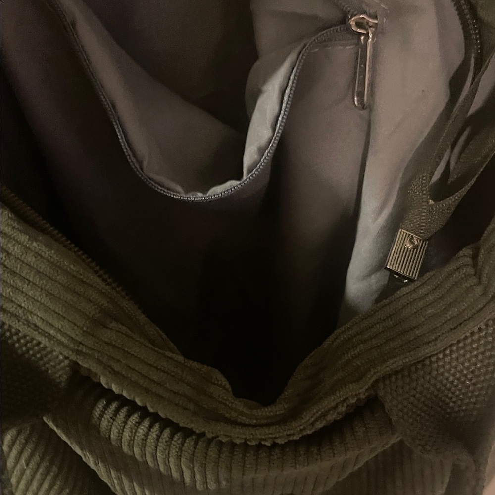 Forest Green Corduroy Tote Bag - Picture 4 of 8